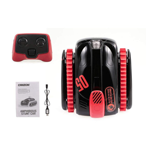  ماشین کنترلی تانک دوزیست آب و خاک قرمز Amphibious Car Waterproof Remote Control 1:16 -اسباب بازی